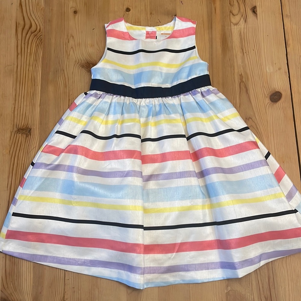 Gymboree 3T stripe dress with satin lining.